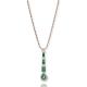 Emerald Cascade - Natural Emerald Pendant-Earrings